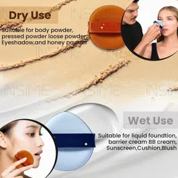 lovhide 7 Pcs Makeup Sponge for Foundation with Case Round Powder Puff Blending Sponge image 4