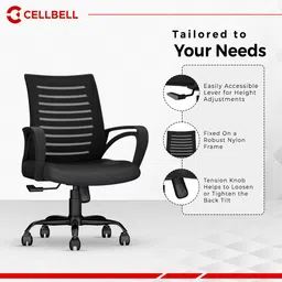 cellbell Desire C104 Mid Back Comfortable Fabric Office Executive Chair image 4