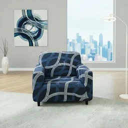 nfi essentials Polyester 1 Seater Sofa Striped Cover image 2