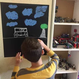 smoni Black Board Vinyl Wall Sticker Removable Decal (45 x 200cm) 45 NO Backboard image 5