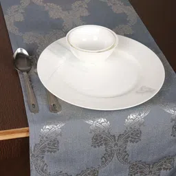 sivya by home Blue Hallway Cotton Jacquard (96 x 13) Table Runner image 2