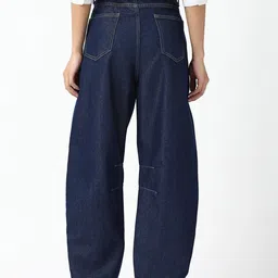 bewakoof Women Loose Fit High Rise Blue Jeans image 2