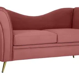 woodsworth from pepperfry Regal Velvet 2 Seater Sofa in Wine Red Colour image 5