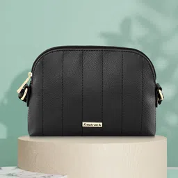 Fastrack Textured Structured Sling Bag With Quilted image 2