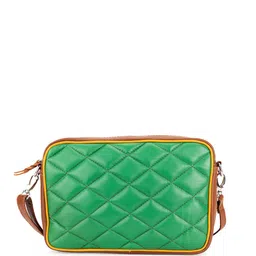 Abelardo De Moda Leather Structured Quilted Sling Bag image 2