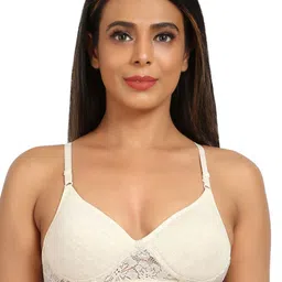 Designer Bugs Grey & Pink Pack of 3 Cotton Lightly Padded Bra image 3