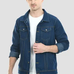luxestyle Men Textured Denim Jacket-picture-13