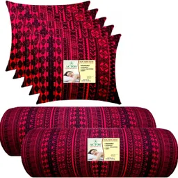 actos 5 Cushion And 2 Microfibre Geometric Bolster Pack of 7-picture-19