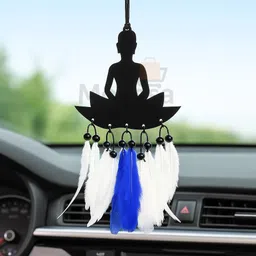 monssa BUDHHA FLOWER Car Hanging for Dashboard Rear View . (Pack of 1) Car Hanging Ornament image 1