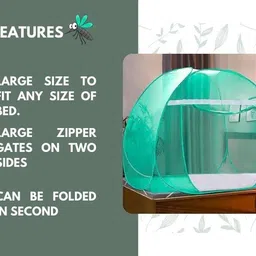 credicus Polyester Adults Washable Full Colour Double Bed King Size, Foldable Mosquito Net image 2