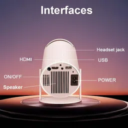 Hespa 1080p Smart LED Projector with Rotating Design & Built-in Streaming Apps (2000 lm / Wireless / Remote Controller) Portable Projector image 2