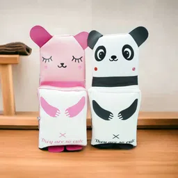 s.n. collection pencil pouch/case panda designed, teddy Art Artificial Leather Pencil Boxes image 5