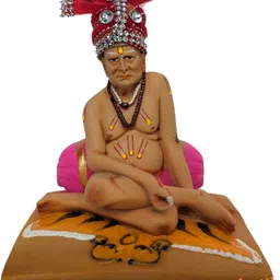 Shree Swami Samarth Idol with Feta 6 inch Decorative Showpiece-15 cm-image-71