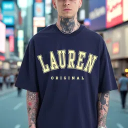 LAUREN ADAMS Printed Drop-Shoulder Sleeves Oversized Pure Cotton T-shirt-image-66