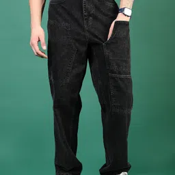 LIMEROAD Men Regular Fit Mid-Rise Light Fade Jeans-picture-34