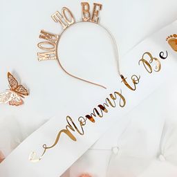 Special You White & Yellow Printed Mom ToBe Decor-picture-28