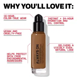 Smashbox Always On Skin-Balancing Foundation with Hyaluronic Acid 30 ml - Shade M10N image 5