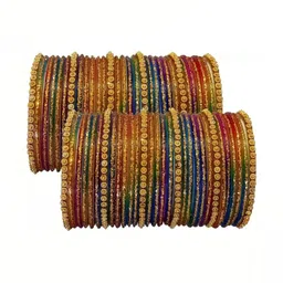 zsp Multi Glass Artificial Stones Bangle image 3