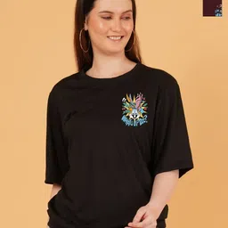 kintu parantu Women Pack Of 2 Printed Round Neck T-shirt-image-49