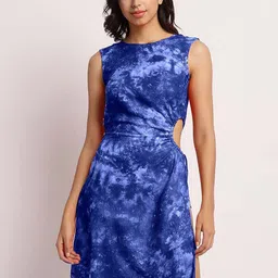 EROTISSCH Women Tie and Dye Printed Fit & Flare Dress-image-92