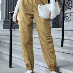 SHINE N SHOW Women Relaxed High-Rise Easy Wash Joggers Trousers-picture-30