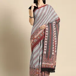 BUTA BUTI Floral Pure Cotton Saree-picture-30