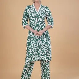 BAESD Women Ethnic Motifs Printed Regular Pure Cotton Kurta with Palazzos-picture-36