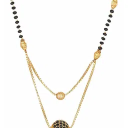 Bhumi Gold-Plated Artificial Stones and Beads Mangalsutra image 3