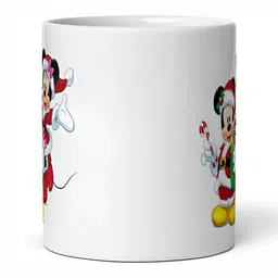 Mr UVD White & Red Mickey Mouse Printed Ceramic Glossy Mug - 350 ml image 4