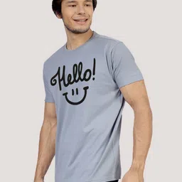 Greylongg Typography Printed Cotton T-shirt image 2