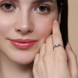 MISS HIGHNESS Rhodium-Plated Cubic Zirconia StuddedFingerRing image 3