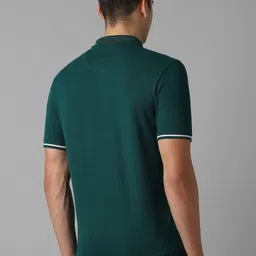 Louis Philippe Sport Men Solid Polo Collar Cotton Slim Fit T-Shirt image 4
