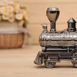 Gopalvilla Black & White Textured Trein Engin Shaped Round Alarm Clock-picture-27