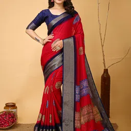 KALINI Ethnic Motifs Printed Woven Design Sungudi Saree-picture-33