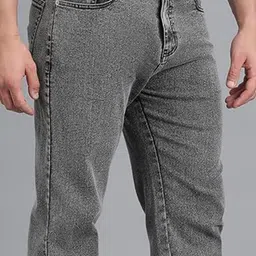 BAESD Men Comfort Regular Fit Mid-Rise Light Fade Stretchable Jeans image 2