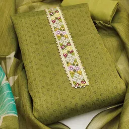 Peachmode Embroidered Pure Cotton Unstitched Dress Material-image-56