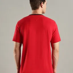 Tommy Hilfiger Brand Logo Embroidered Round Neck Pure Cotton T-Shirt image 5
