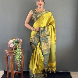 LeeliPeeri Designer Ethnic Motifs Woven Design Zari Saree-picture-0