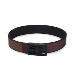 glitchez Men Woven Design Reversible Formal Belt image 2