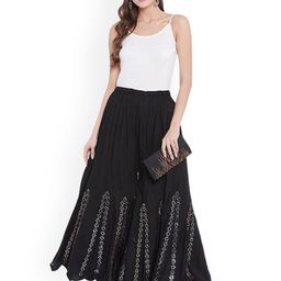SRISARAS Women Pleated Cotton Culottes Trouser-picture-13