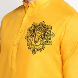 PulseIQ Men Ethnic Motifs Printed Cotton Kurta image 2