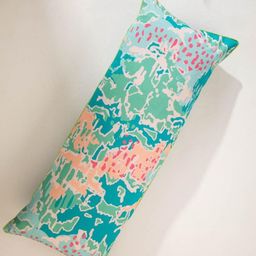 FREEDOM TREE Rorschach Blue & Green Printed Herringbone Cotton Rectangle Cushion Cover-picture-4