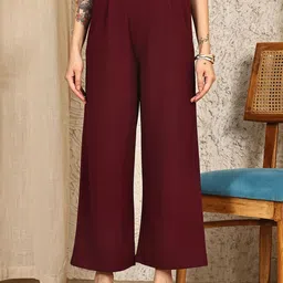 JAKANARY Women Relaxed Regular Fit High-Rise Pleated Parallel Trousers-picture-30