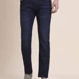 Greenfibre Men Slim Fit Mid-Rise Light Fade Denim Jeans-image-75
