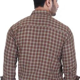 Marc Laurent Men Original Spread Collar Tartan Checked Cotton Formal Shirt image 2