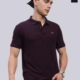 LUX PARKER Men Pack Of 2 Combed Cotton Polo Collar Slim Fit T-shirts-picture-39