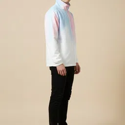 Mast & Harbour Tie & Dye Printed Stand Collar Sporty Jacket image 3