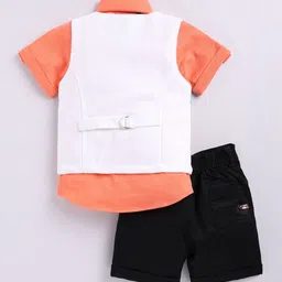LITTLE COLLARS Boys Short Sleeves Shirt with Shorts and Waistcoat image 5