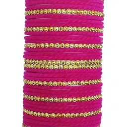Raj world Magenta Glass Artificial Stones Bangle-picture-20