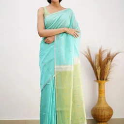 CaniBani Woven Design Zari Handloom Banarasi Saree-picture-13